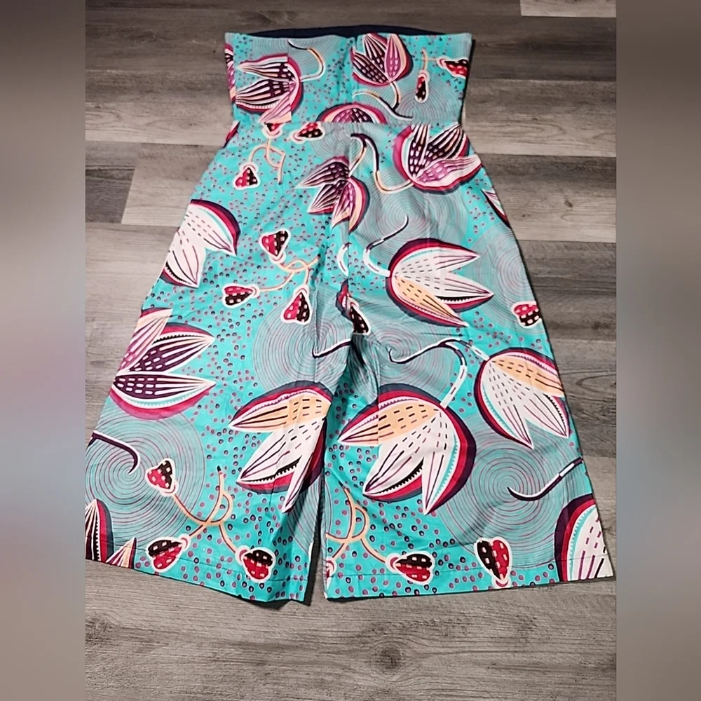 GRASS FIELDS sleeveless Ankara jumpsuit Multi color sz 14 - Picture 3 of 10